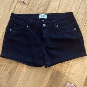 Paige Black Denim Shorts - Size 27